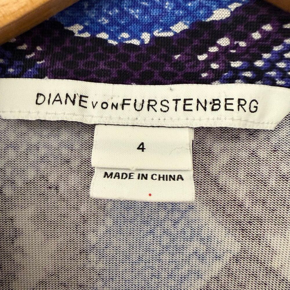 Diane von Furstenberg blue python-printed silk je… - image 3